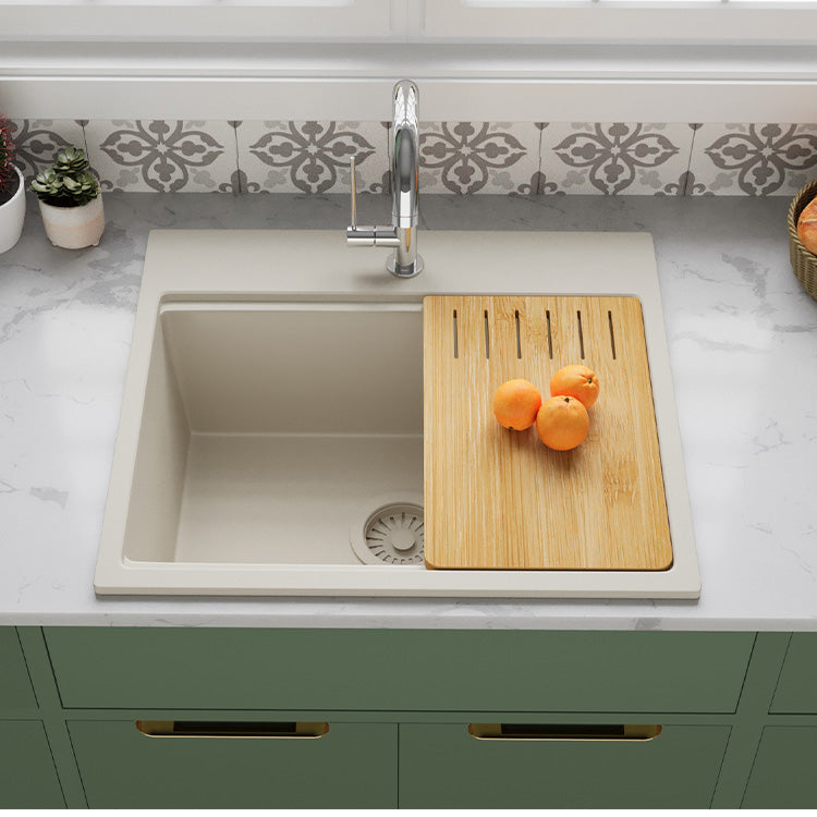 White Quartz Sink – Quartz Composite Undermount Sink | SANIKB SN6459