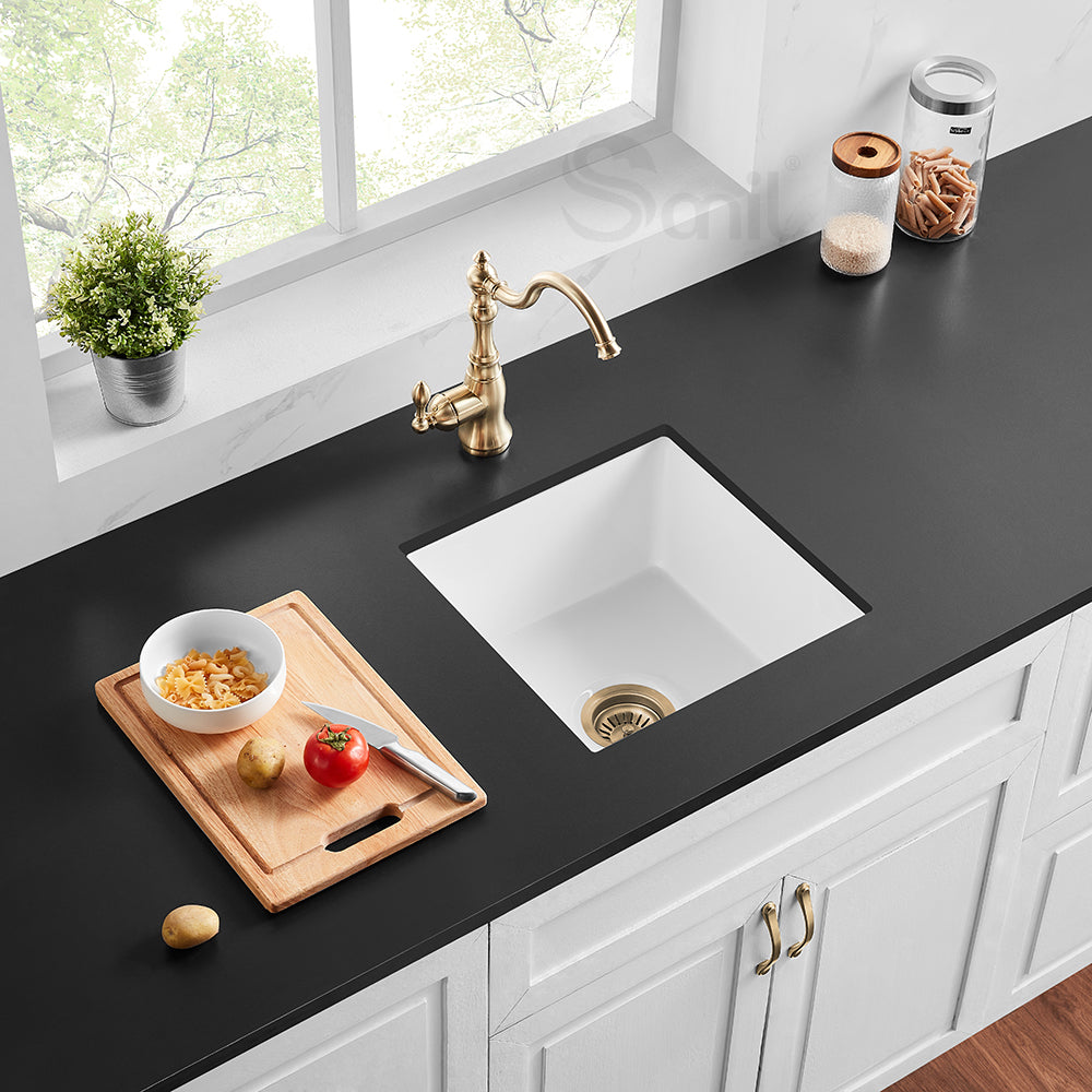 SANIKB SN1818S 18-inch Ceramic Undermount Bar Sink | OEM & Wholesale