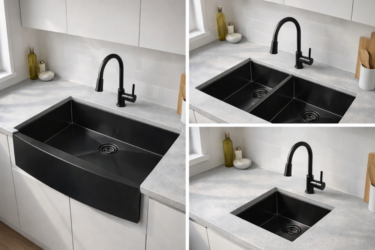 Stainless Steel Kitchen Sinks – Undermount, Drop-In & Double Bowl Options