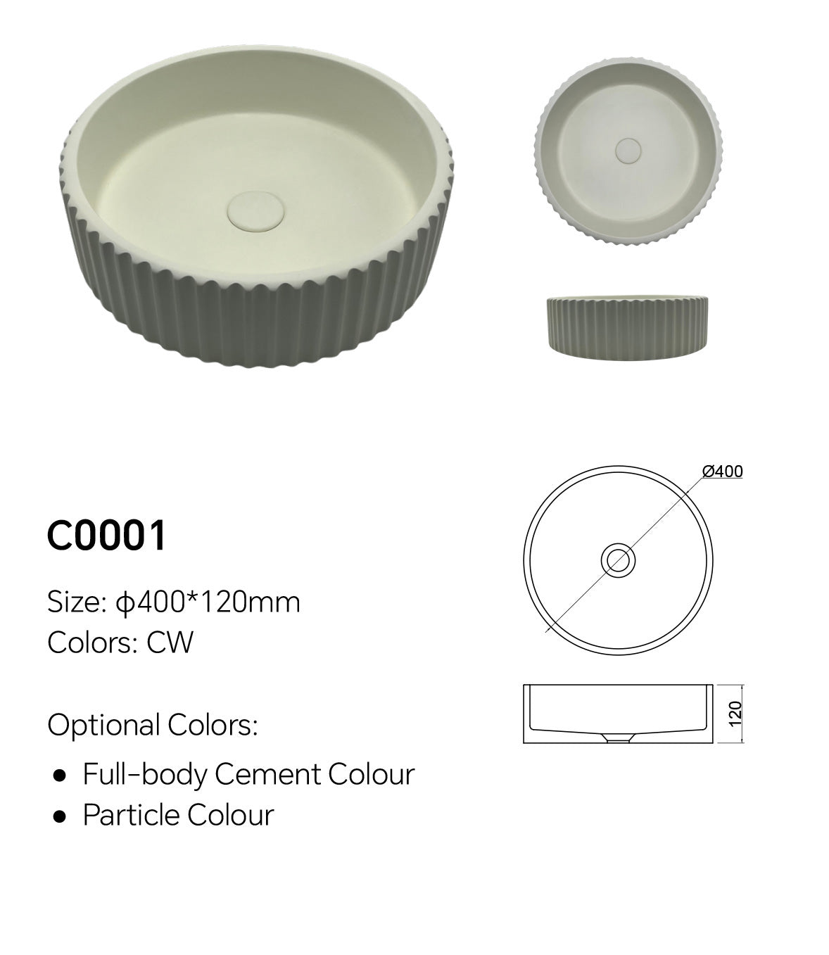 Concrete Bathroom Vanity | Model C0001