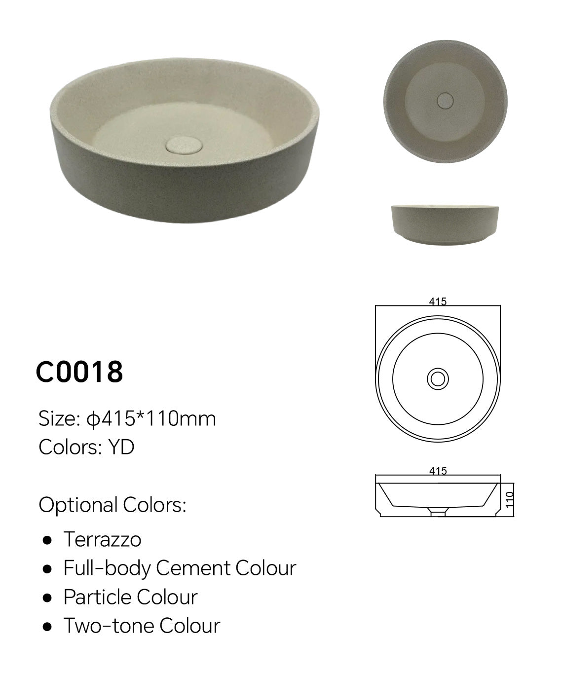 undermount sink concrete countertop C0018