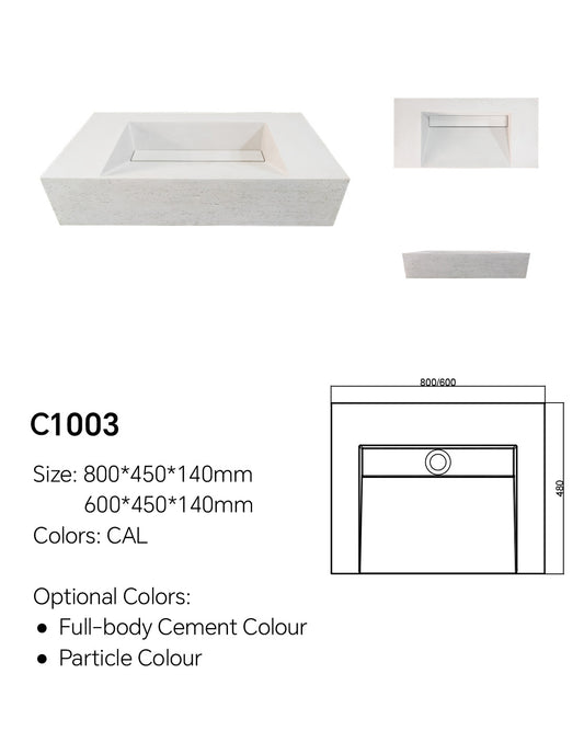 Undermount Ramp Sink Vanity | Model C1003