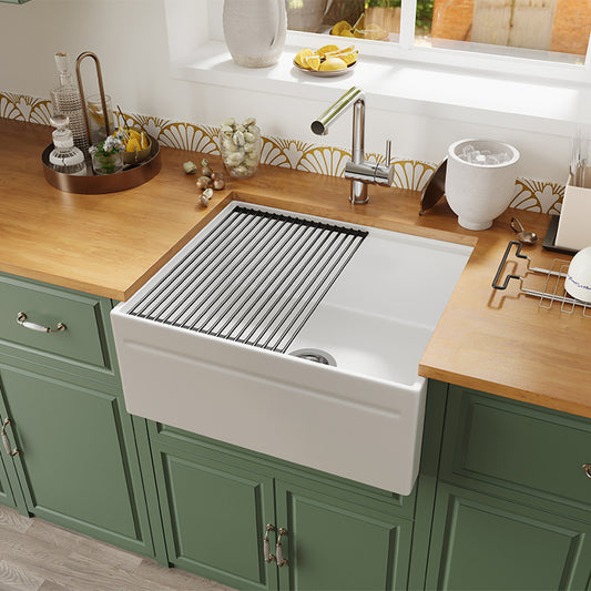 24 Inch Farmhouse Kitchen Sink – Short Apron | SANIKB SN101W2420