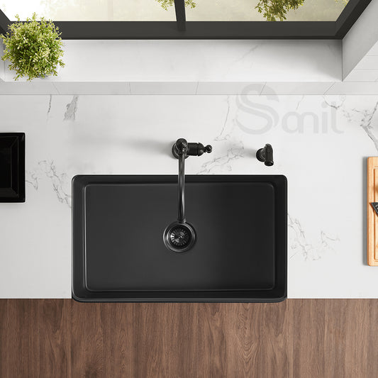 Black Farmhouse Kitchen Sink – Deep Farmhouse Kitchen Sink | SANIKB SN3618